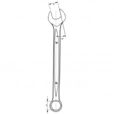 51240 VOREL Cheie combinata 24 mm, capat inclinat ..